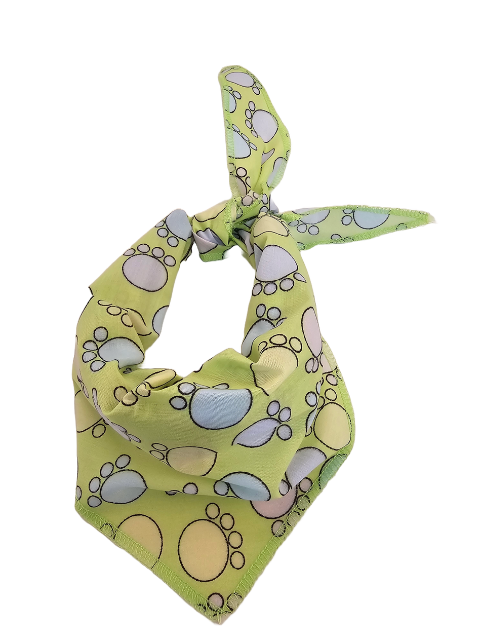 S3154 Easter Paws Bandana, Light Green