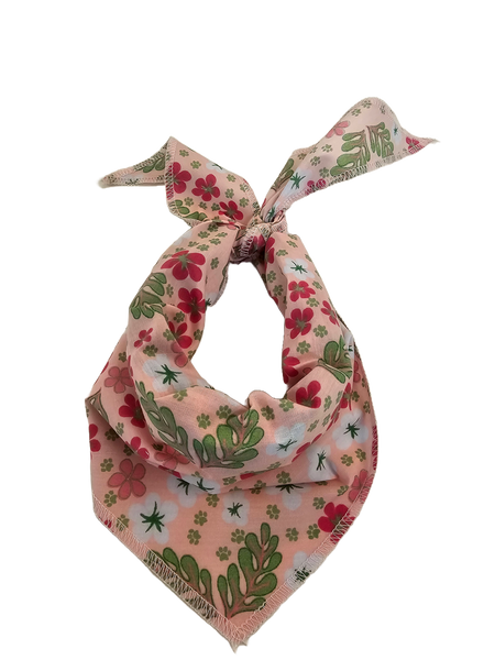 S3187 Spring Summer Bandana, Pink Flowers