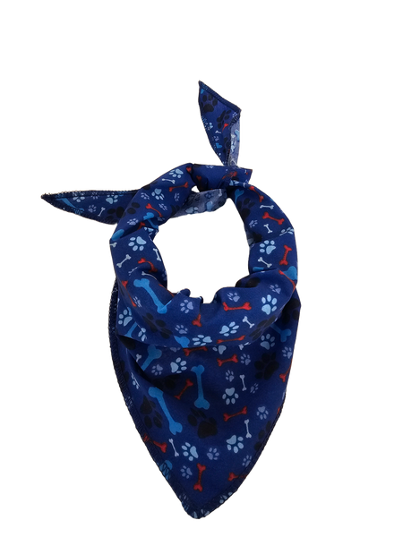 S3215 Paws & Bones Bandana, Blue