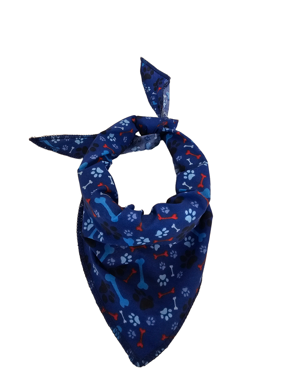S3215 Paws & Bones Bandana, Blue