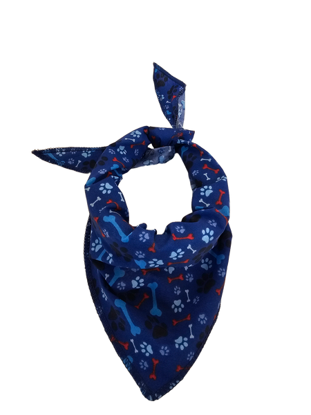 S3215 Paws & Bones Bandana, Blue