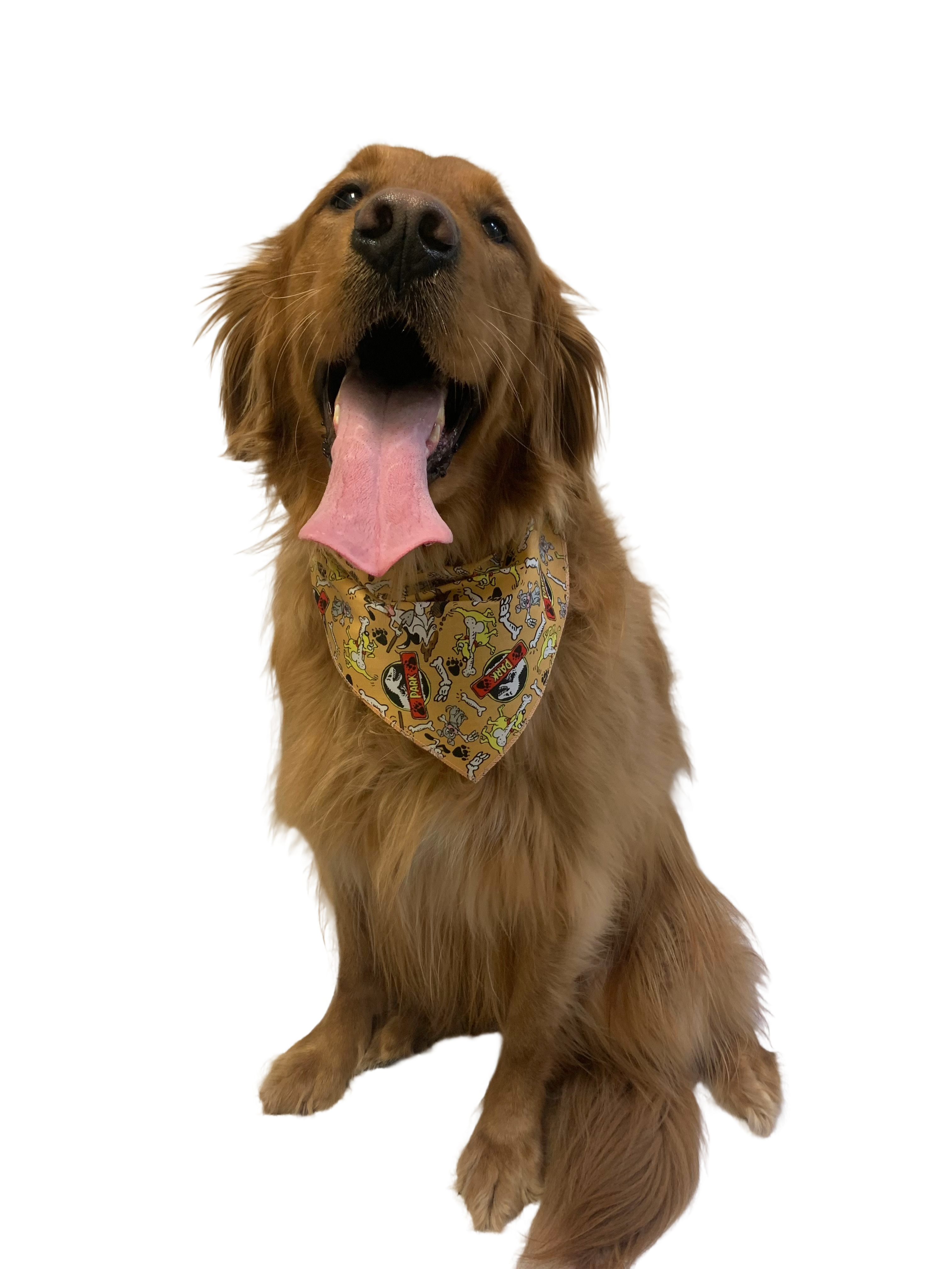 S3192 Dogs Digging Up Dino Bones Funny Bandana, Brown