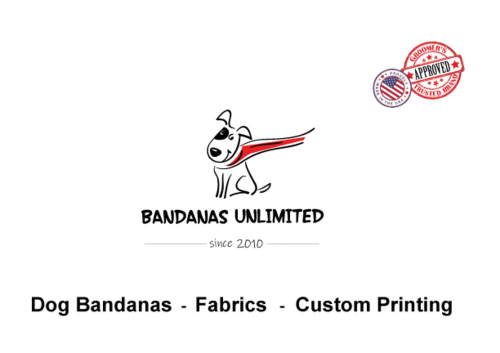 PKS1 60 Assorted PAWS & BONES Tieback Dog Grooming Bandanas / Groomers Bulk Package