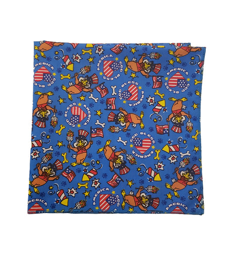 SQ3127 American Eagle Flag Doggie Bandana, Blue