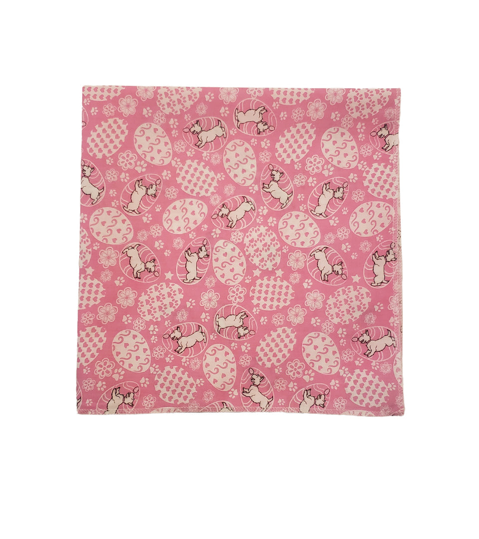 SQ3147 Easter Eggs Doggie Bandana, Pink