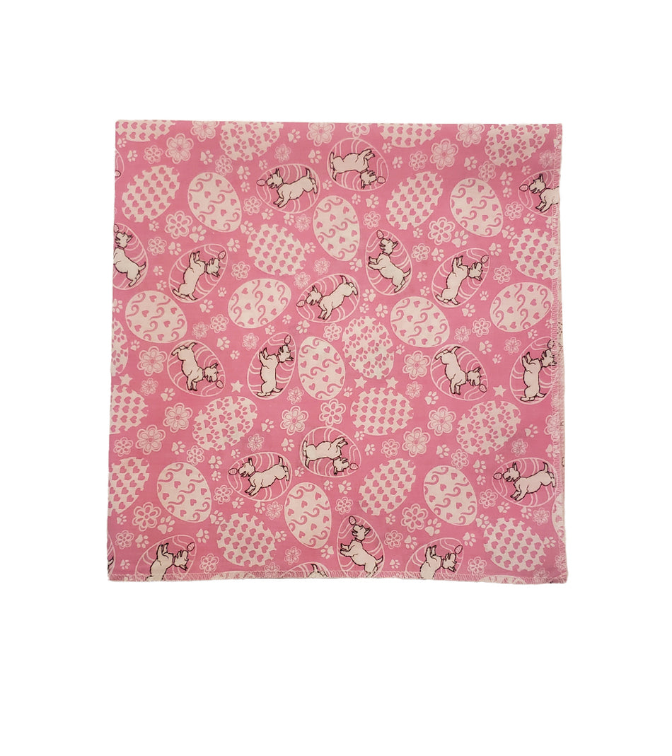 SQ3147 Easter Eggs Doggie Bandana, Pink