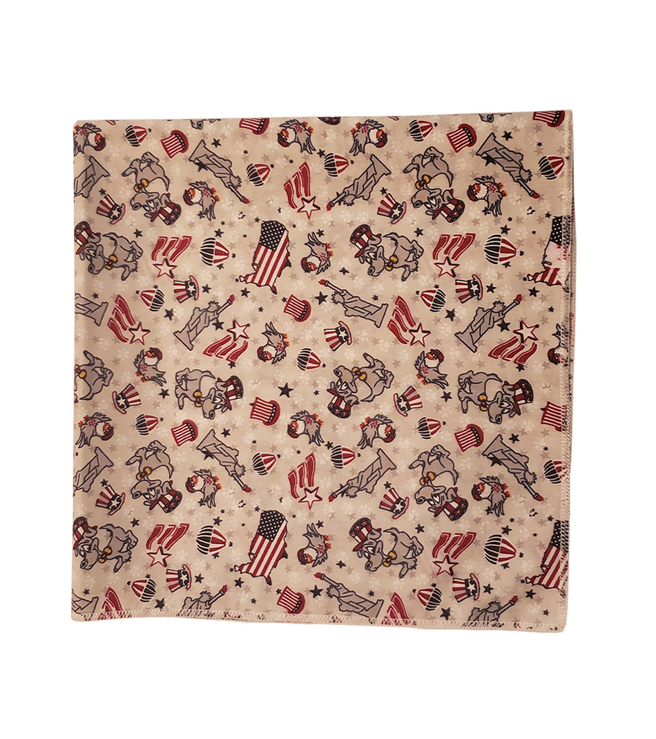 SQ3204 Statue Of Liberty Doggie Bandana, Grey