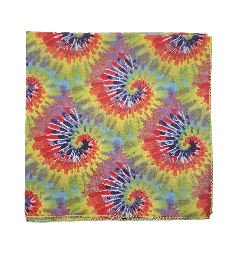 SQ3210 Tie dye Seventies Inspired Bandana, Rainbow