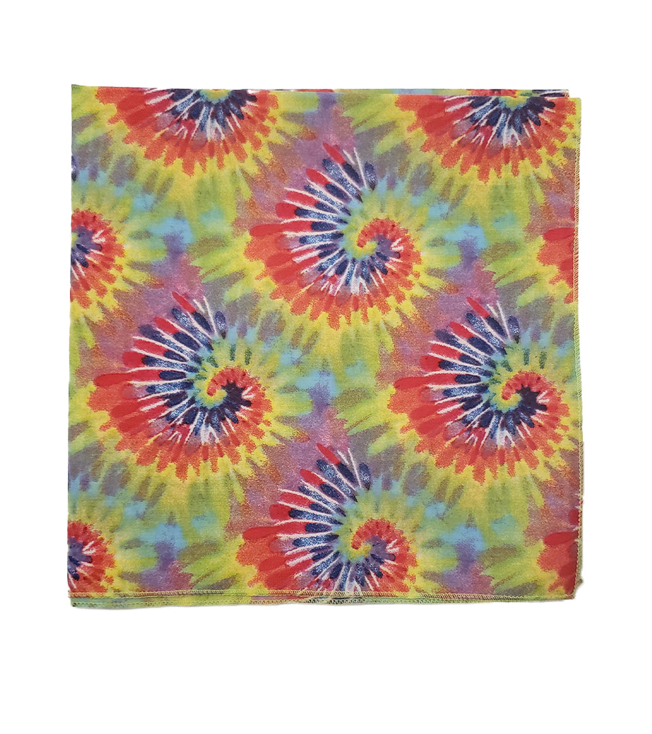 SQ3210 Tie dye Seventies Inspired Bandana, Rainbow