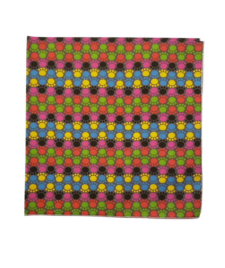 SQ3045 Colorful Paws Bandana