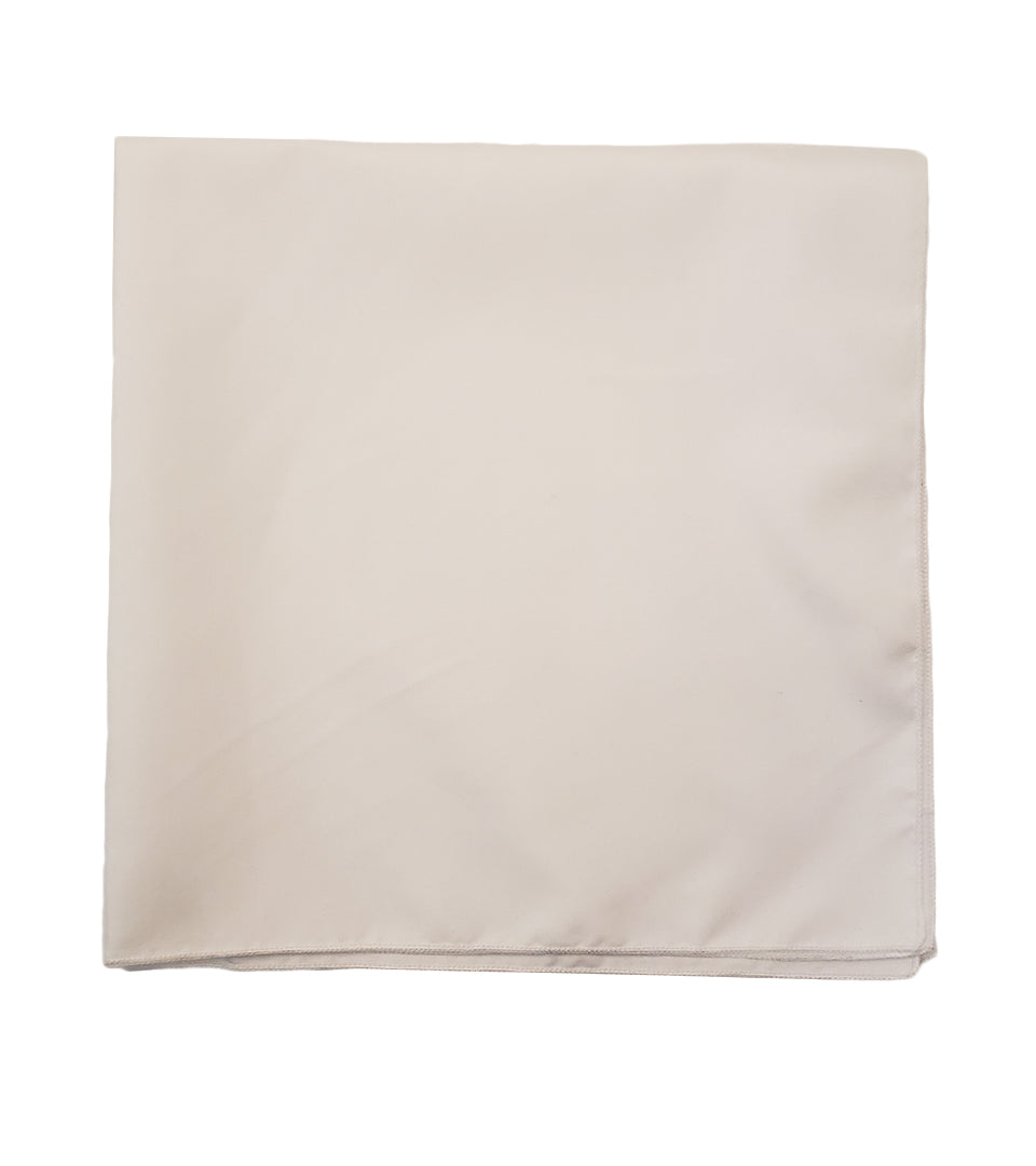 SQ3501 White Soft Spun Polyester Square Bandana
