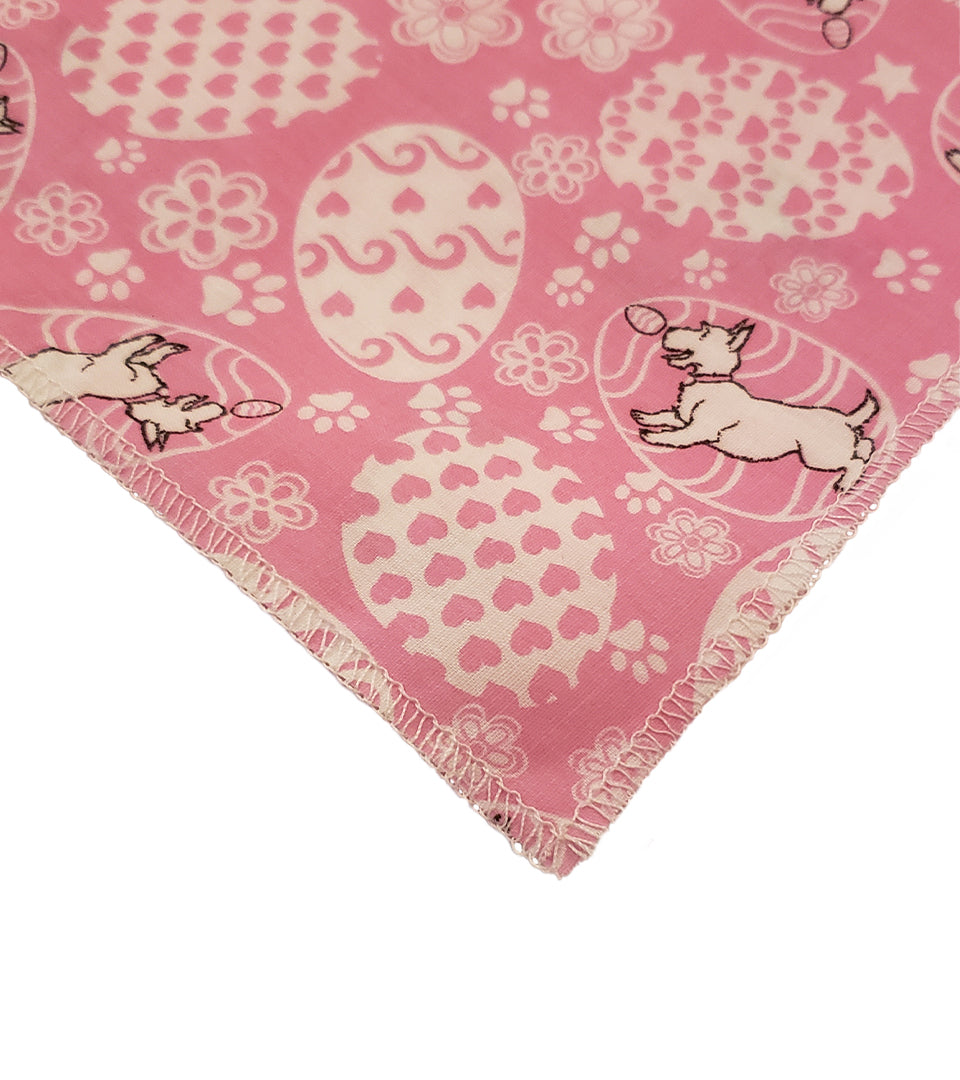 SQ3147 Easter Eggs Doggie Bandana, Pink