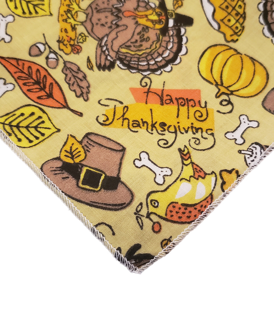 SQ3182 Thanksgiving Square Doggie Bandana