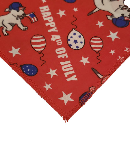 SQ3203 Fourth Of July Doggie Bandana, Red