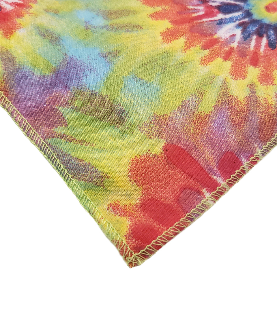 SQ3210 Tie dye Seventies Inspired Bandana, Rainbow