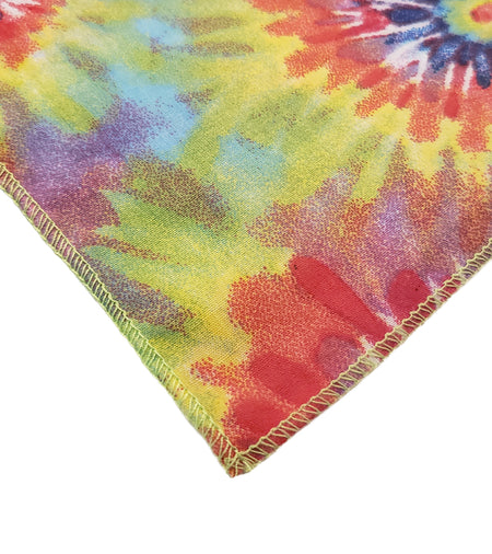 SQ3210 Tie dye Seventies Inspired Bandana, Rainbow