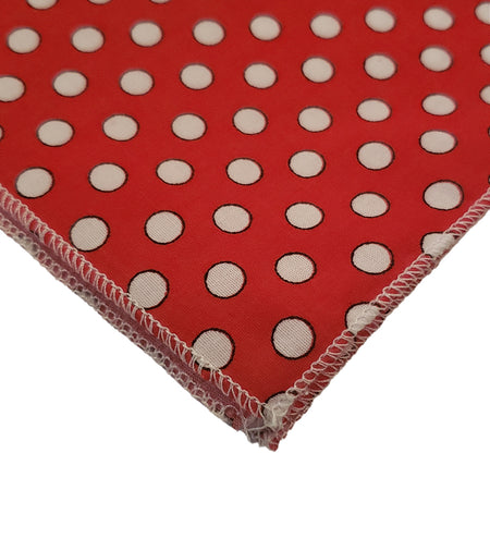 SQ3049 White Dots Doggie Bandana, Red