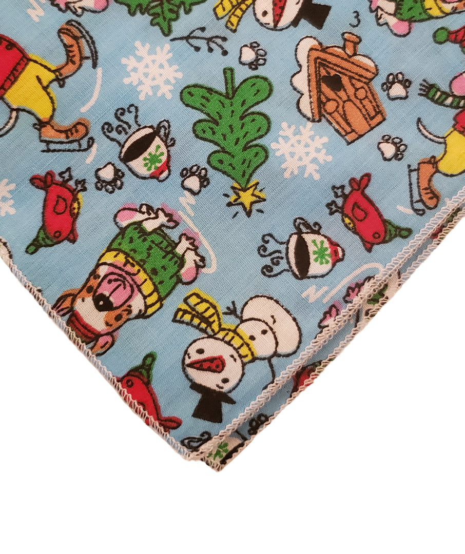 SQ3058 Winter Holiday Square Bandana