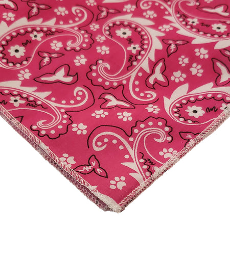 SQ3067 Paisley & Pawprints Bandana, Pink