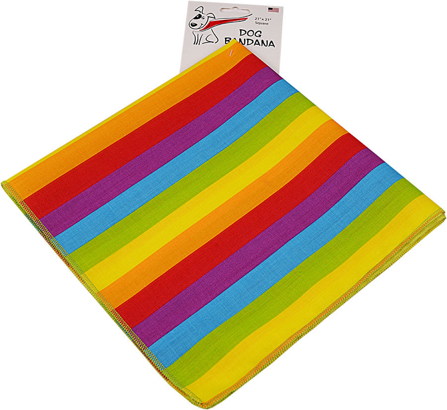 SQ3173 Rainbow Pride Stripes Doggie Bandana