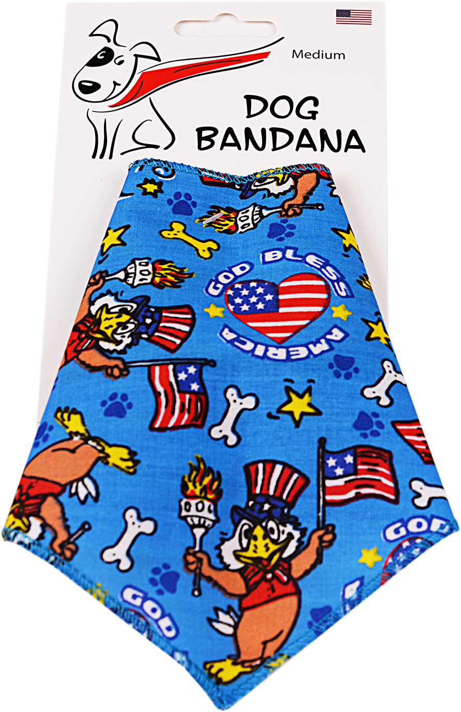 S3127 American Eagle Flag Doggie Bandana, Blue