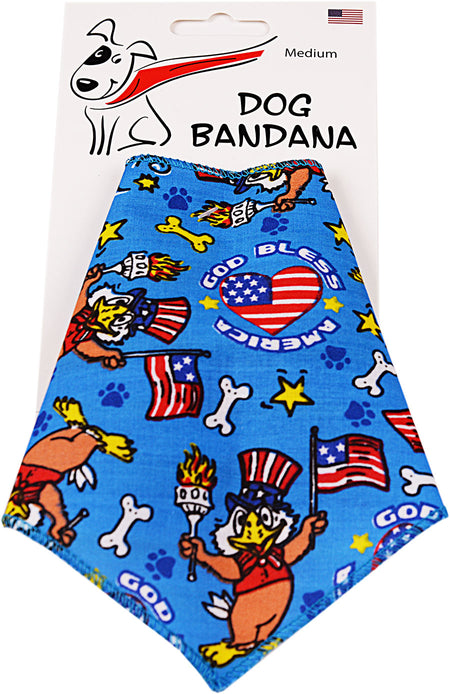 S3127 American Eagle Flag Doggie Bandana, Blue