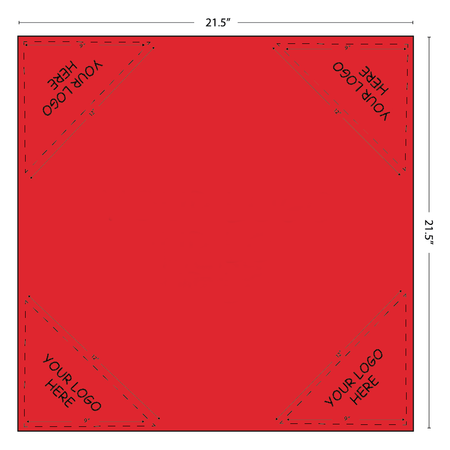 SQ3602 Square Bandana Red