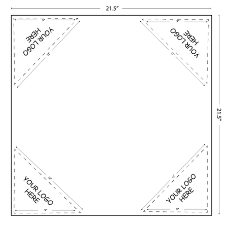 SQ3505 Full Color Logo Print, Square Bandana