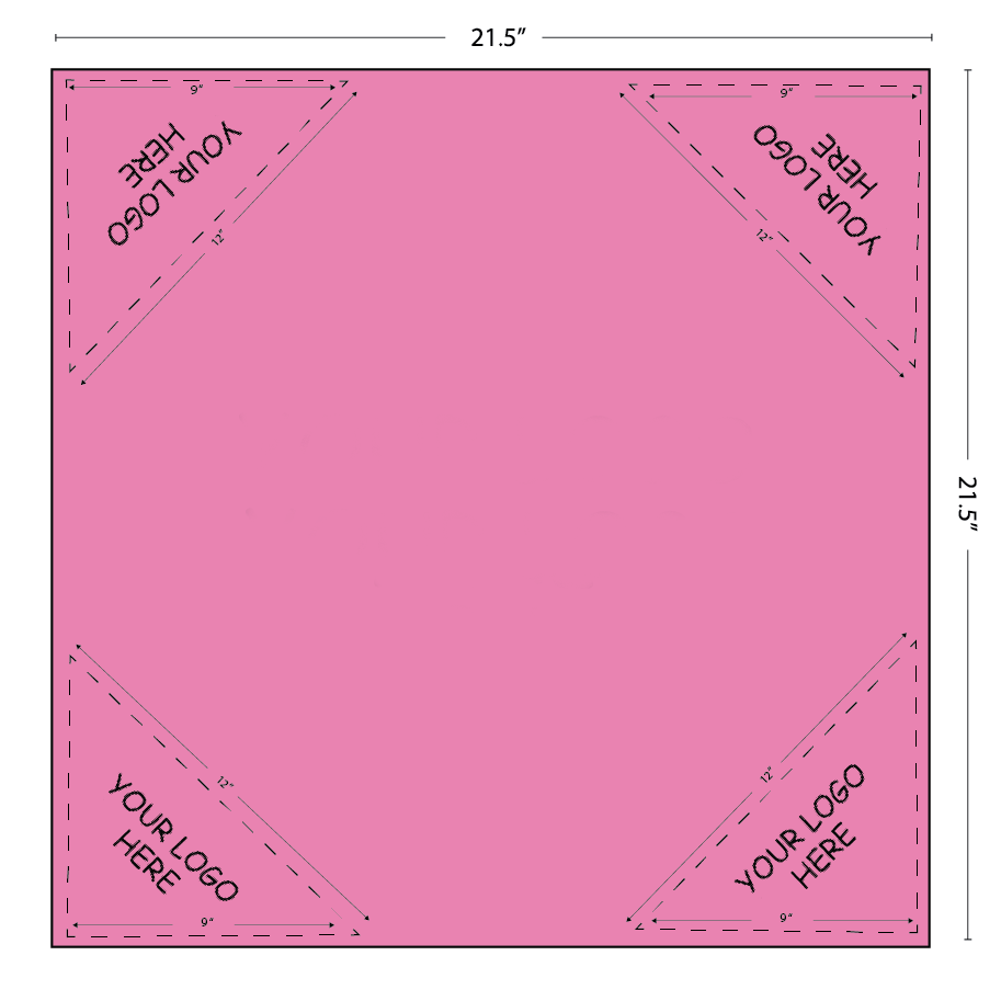 SQ3604 Square Bandana Light Pink
