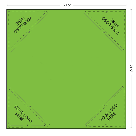 SQ3605 Square Bandana Lime Green