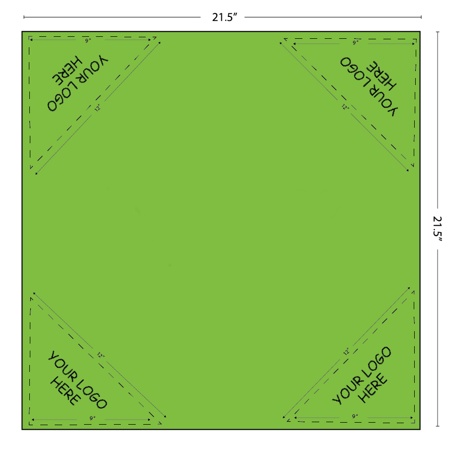 SQ3605 Square Bandana Lime Green