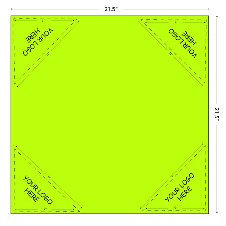 SQ3606 Square Bandana Yellow Neon