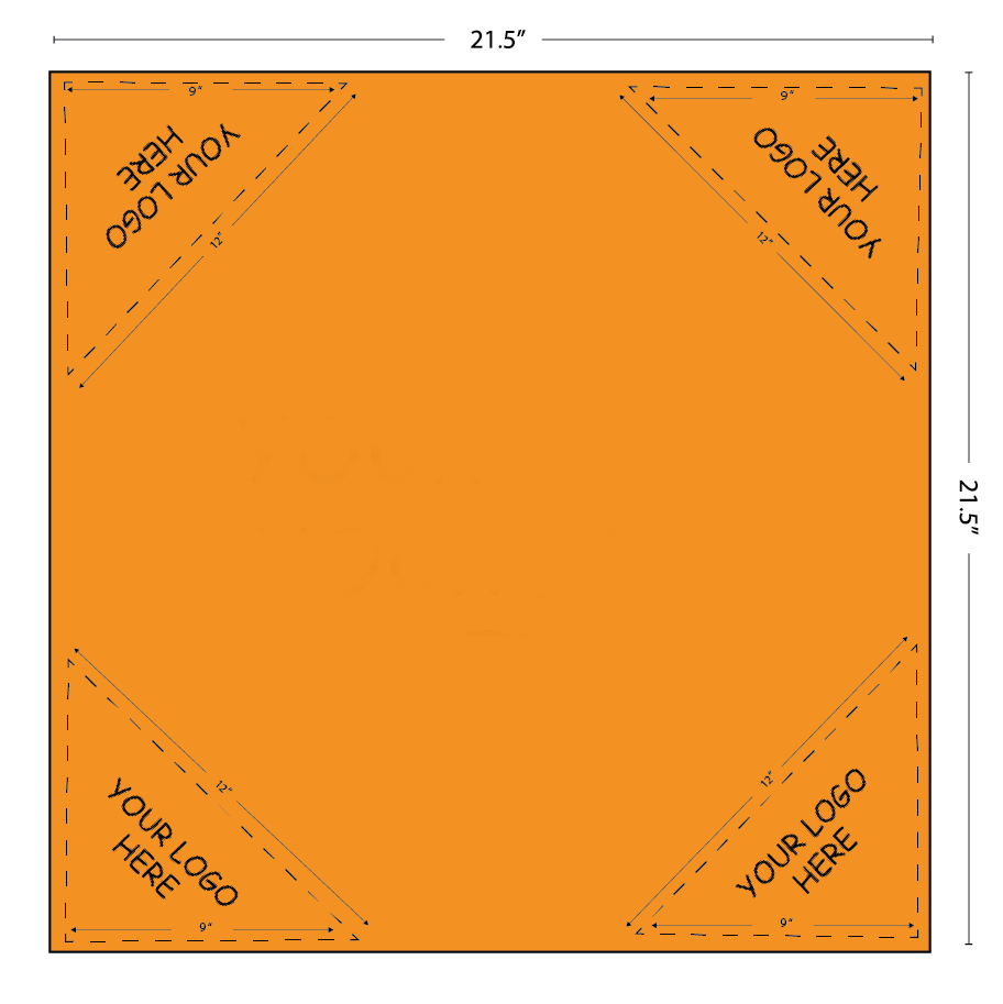 SQ3608 Square Bandana Orange