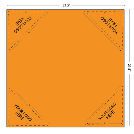 SQ3608 Square Bandana Orange