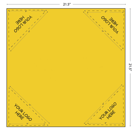 SQ3609 Square Bandana Golden Yellow