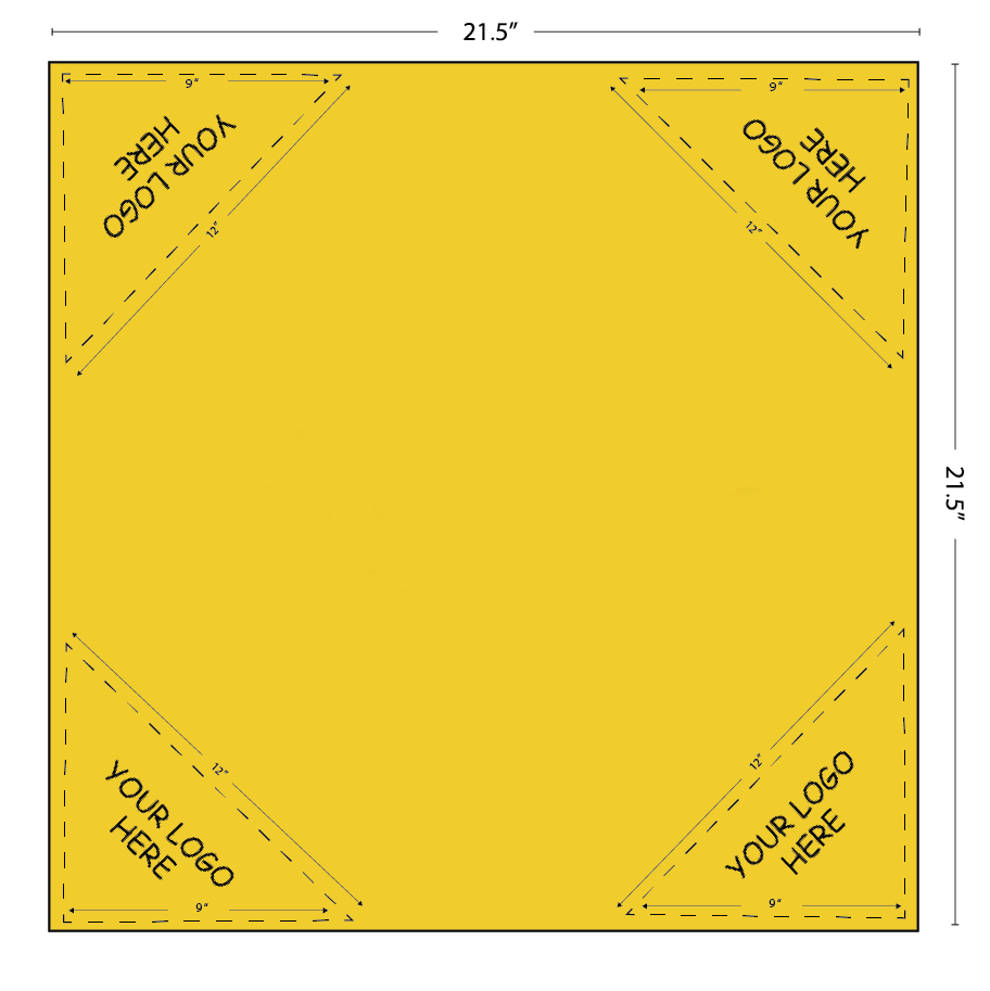 SQ3609 Square Bandana Golden Yellow