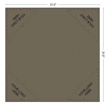 SQ3610 Square Bandana Brown