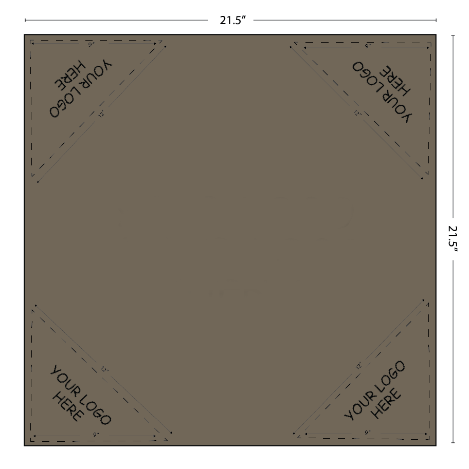 SQ3610 Square Bandana Brown