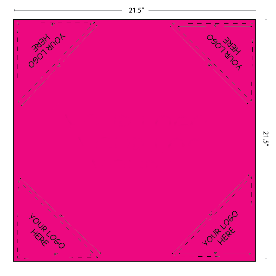 SQ3611 Square Bandana Hot Pink