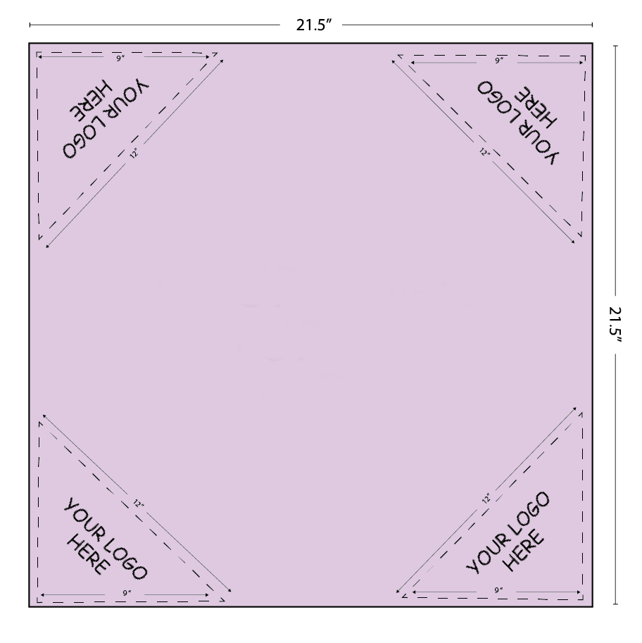 SQ3612 Square Bandana Lavender Purple