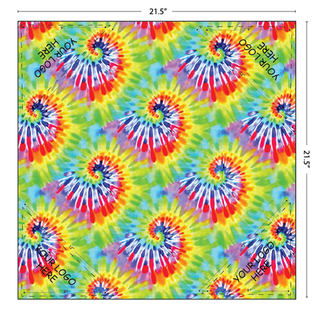 SQ3613 Square Bandana Tie Dye