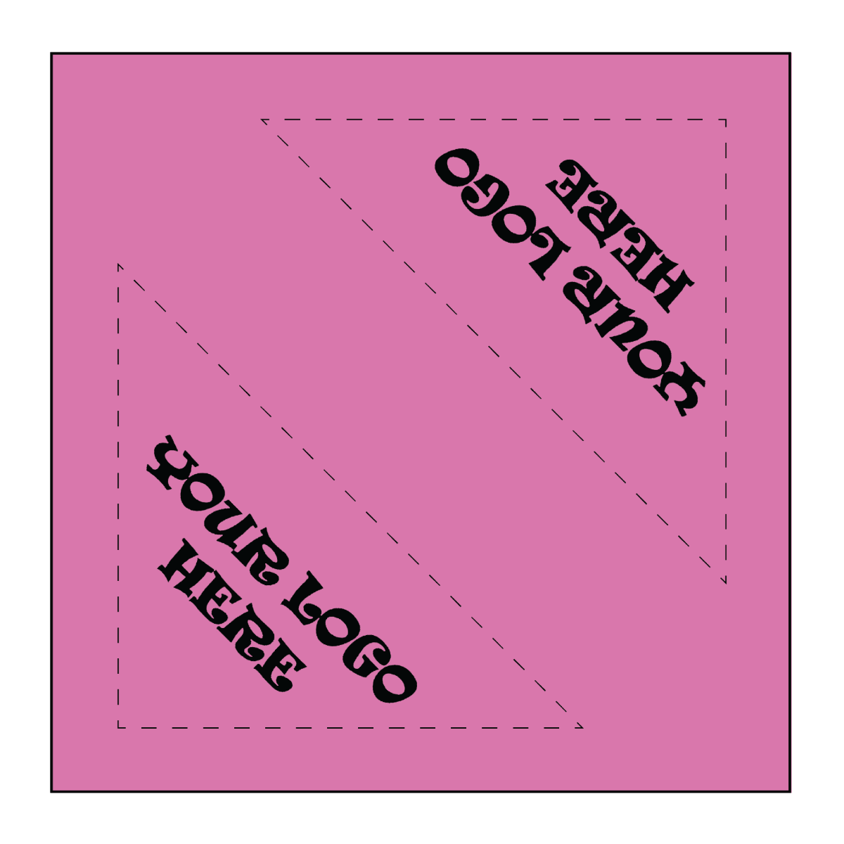 SQ3604 Square Bandana Light Pink