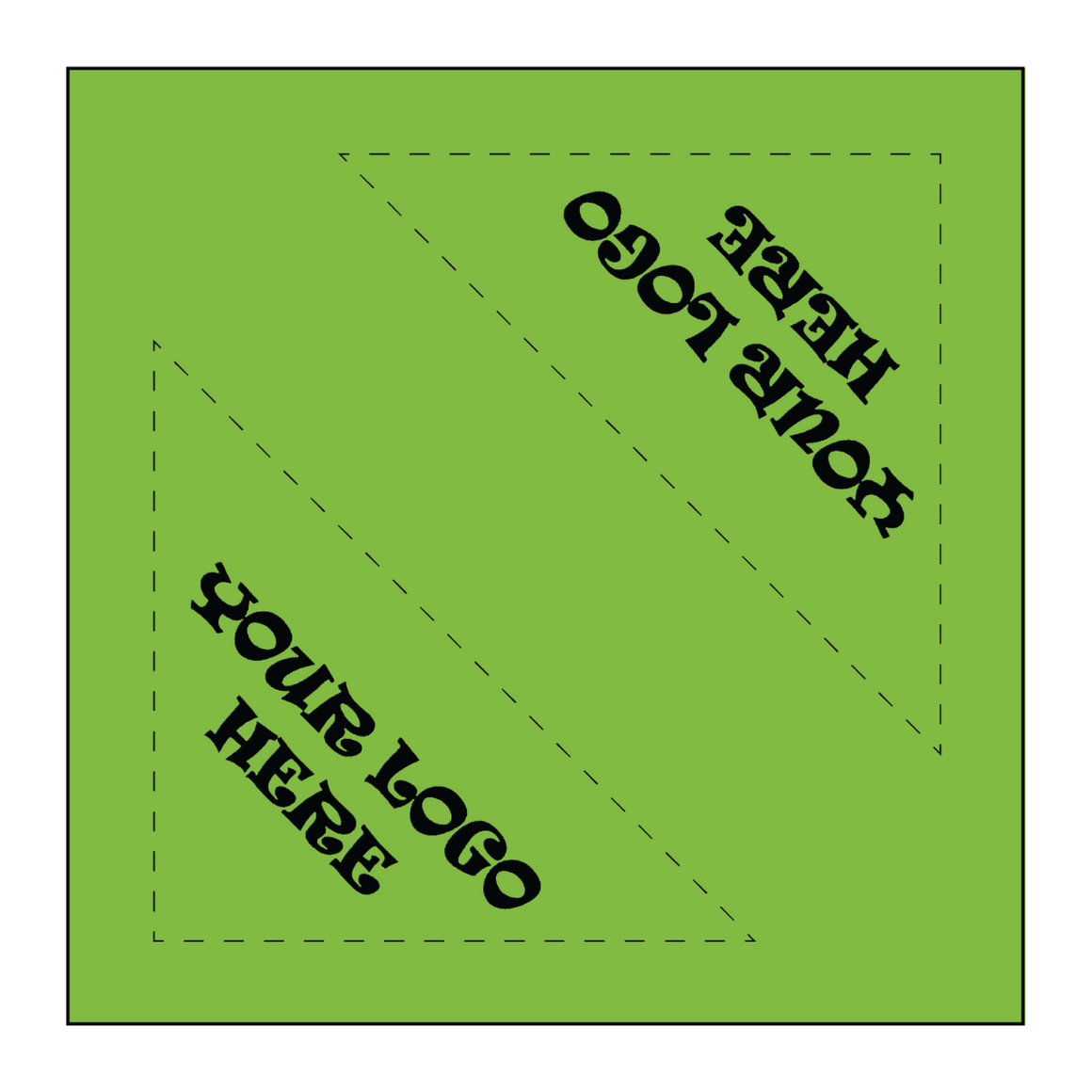 SQ3605 Square Bandana Lime Green