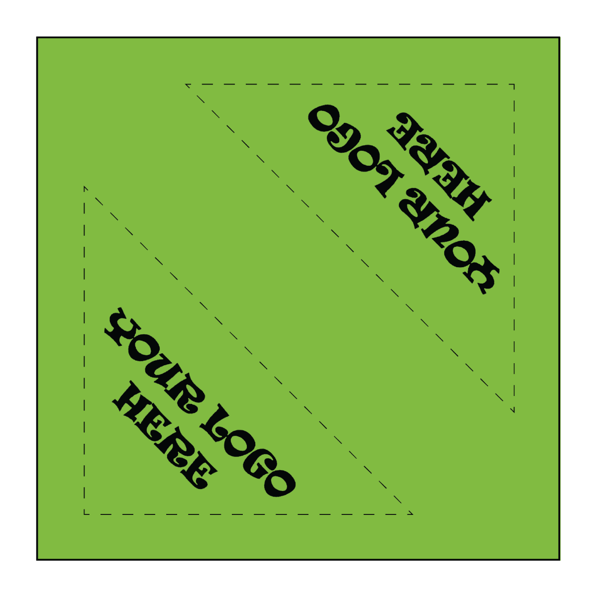 SQ3605 Square Bandana Lime Green