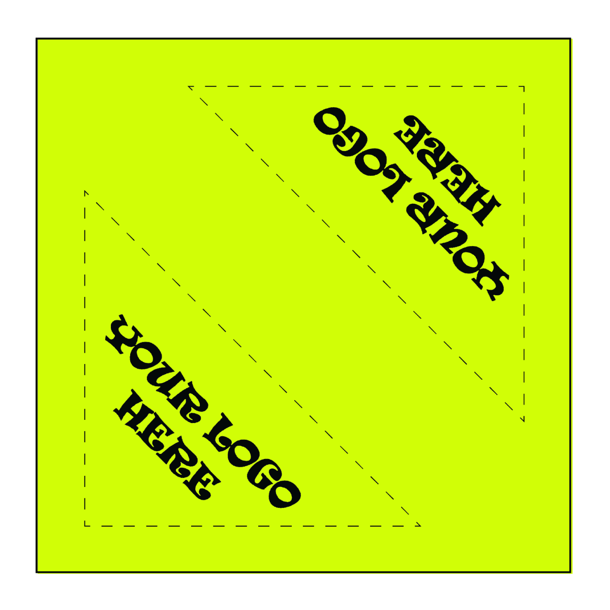 SQ3606 Square Bandana Yellow Neon