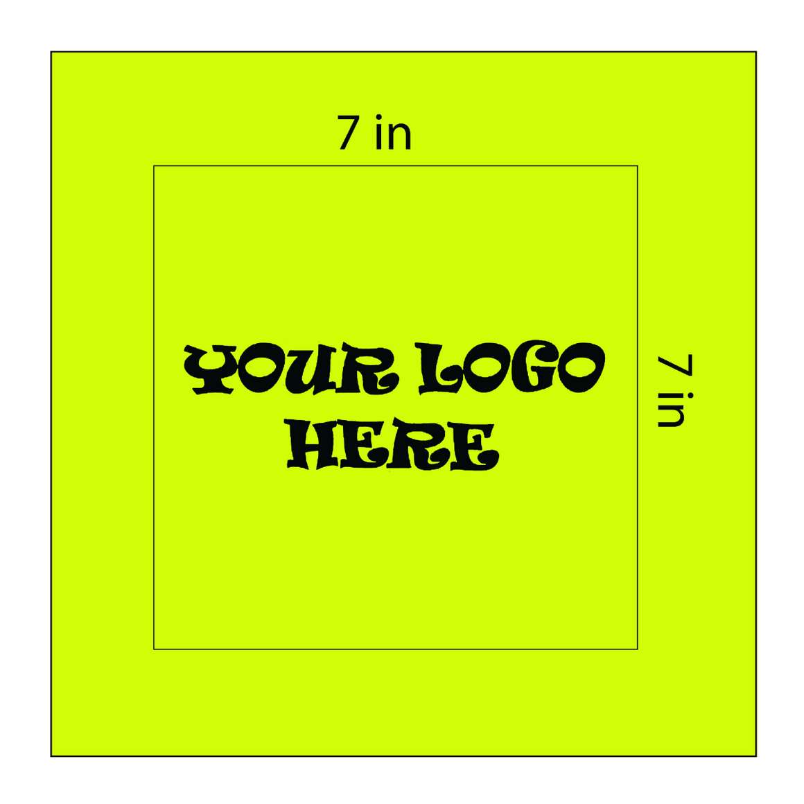 SQ3606 Square Bandana Yellow Neon