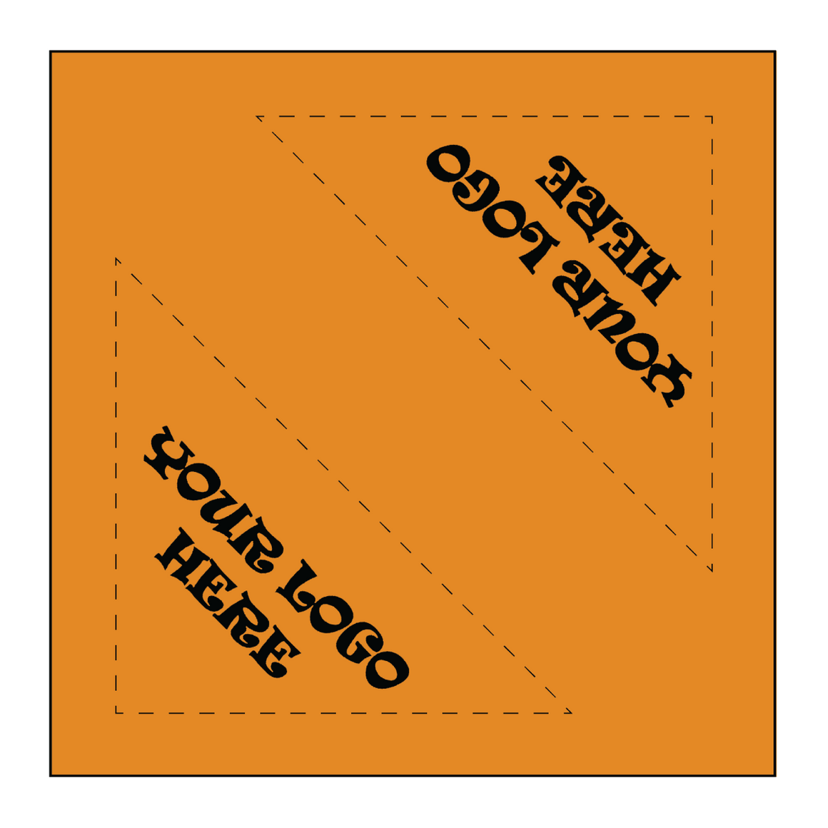 SQ3608 Square Bandana Orange