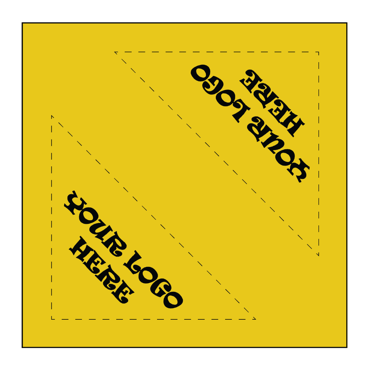 SQ3609 Square Bandana Golden Yellow