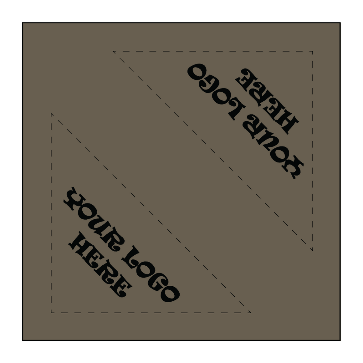 SQ3610 Square Bandana Brown