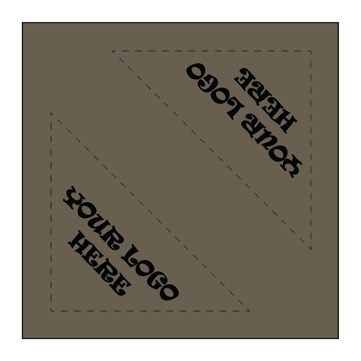 SQ3610 Square Bandana Brown